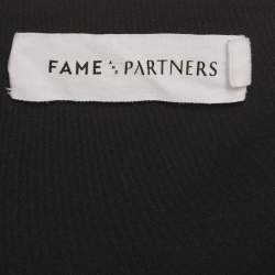 Pre Owned Fame and Partner Black Sequin One Shoulder Midi Dress S