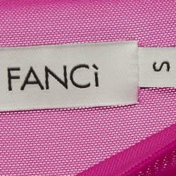 مملوكة مسبقًا فستان فانسي كلوب زهري شفاف تطريز شبكي بورود تفصيل قصير صغير