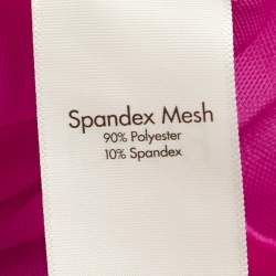 مملوكة مسبقًا فستان فانسي كلوب زهري شفاف تطريز شبكي بورود تفصيل قصير صغير