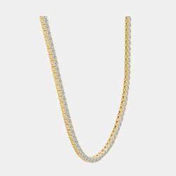 14K Yellow Gold Lab Grown Diamond Straight Line Necklace 18 inches (15.00 Ct)