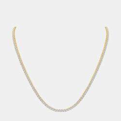 14K Yellow Gold Lab Grown Diamond Straight Line Necklace 18 inches (25.00 Ct)