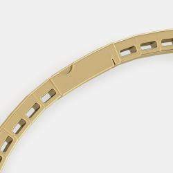 14K Yellow Gold Lab Grown Diamond Straight Line Flexible Bangle 18 inches (7.00 Ct)