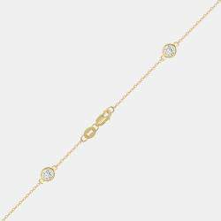 14K Yellow Gold Lab Grown Diamond Bezel Set Station Necklace 18 inches (2.00 Ct)