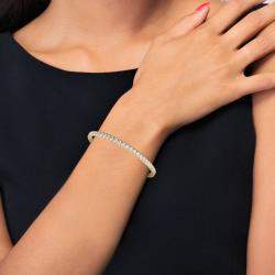 14K Yellow Gold Lab Grown Diamond Light Weight Bracelet 7 Inches (5 Ct)