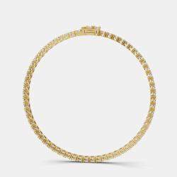 14K Yellow Gold Lab Grown Diamond Light Weight Bracelet 7 Inches (5 Ct)