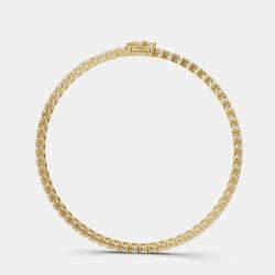 14K Yellow Gold Lab Grown Diamond Lightweight Bracelet 7 Inches (10 Ct)