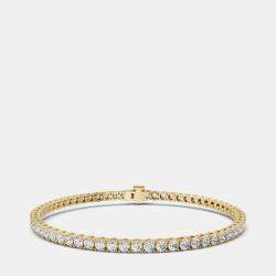14K Yellow Gold Lab Grown Diamond Lightweight Bracelet 7 Inches (10 Ct)