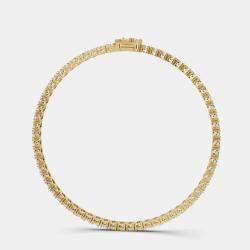14K Yellow Gold Lab Grown Diamond Lightweight Bracelet 7 Inches (15 Ct)