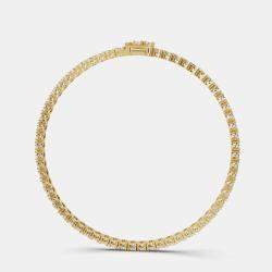14K Yellow Gold Lab Grown Diamond Lightweight Bracelet 7 Inches (20 Ct)