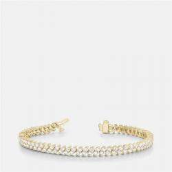 14K Yellow Gold Lab Grown Diamond Multi Row Bracelet (5.00 Ct)