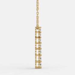 Pre Owned 14K Yellow Gold Lab Grown Diamond Journey Pendant (1.50 Ct)