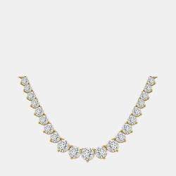 14K Yellow Gold Lab Grown Diamond Graduated Necklace (10.00Ct)