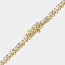 Pre Owned 14K Yellow Gold Lab Grown Diamond Graduated Necklace (20.00 Ct)