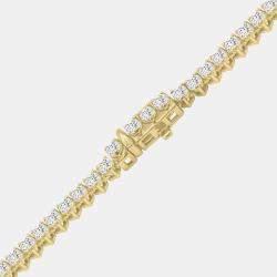 Pre Owned 14K Yellow Gold Lab Grown Diamond Graduated Necklace (35.00 ct)