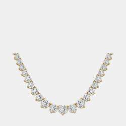 Pre Owned 14K Yellow Gold Lab Grown Diamond Graduated Necklace (35.00 ct)