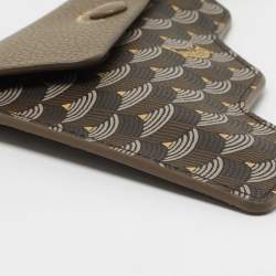 Faure Le Page Brown Coated Canvas and Leather Pochette Keychain