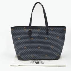 مملوكة مسبقًا حقيبة يد فور لو باج دايلي باتيل 41 جلد وكانفاس مقوى أزرق بحري