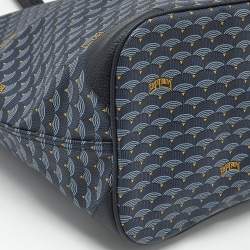 مملوكة مسبقًا حقيبة يد فور لو باج دايلي باتيل 41 جلد وكانفاس مقوى أزرق بحري