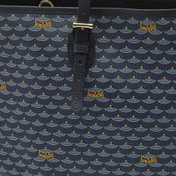 مملوكة مسبقًا حقيبة يد فور لو باج دايلي باتيل 41 جلد وكانفاس مقوى أزرق بحري