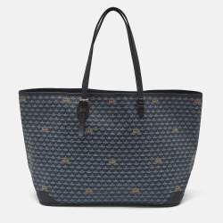 مملوكة مسبقًا حقيبة يد فور لو باج دايلي باتيل 41 جلد وكانفاس مقوى أزرق بحري