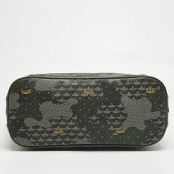 Pre Owned Faure Le Page Green Coated Canvas Daily Battle 35 Tote