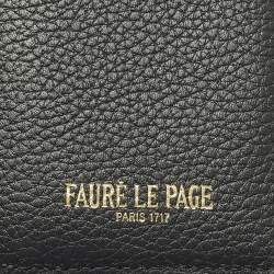 Pre Owned محفظة ثنائية الطي فاور لو باج قماش وكانفاس رمادي/أسود مقوى وجلد