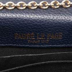 Faure Le Page Blue Leather Calibre 21 Top Handle Bag