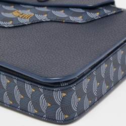 Faure Le Page Blue Leather Calibre 21 Top Handle Bag
