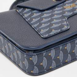 Faure Le Page Blue Leather Calibre 21 Top Handle Bag