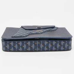Faure Le Page Blue Leather Calibre 21 Top Handle Bag