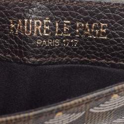Faure Le Page Black/Brown Coated Canvas Caliber 18 Wristlet Pouch