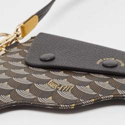 Faure Le Page Black/Brown Coated Canvas Caliber 18 Wristlet Pouch