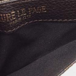 Faure Le Page Black/Brown Coated Canvas Caliber 18 Wristlet Pouch