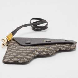 Faure Le Page Black/Brown Coated Canvas Caliber 18 Wristlet Pouch