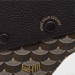 Faure Le Page Black/Brown Coated Canvas Caliber 18 Wristlet Pouch