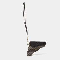 Faure Le Page Black/Brown Coated Canvas Caliber 18 Wristlet Pouch