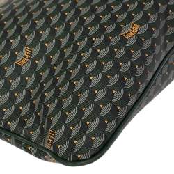 Pre Owned Faure Le Page Green Coated Canvas Ecailles 41 Portfolio Bag