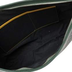 Pre Owned Faure Le Page Green Coated Canvas Ecailles 41 Portfolio Bag