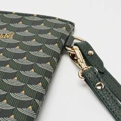 Pre Owned Faure Le Page Green Coated Canvas Ecailles 41 Portfolio Bag