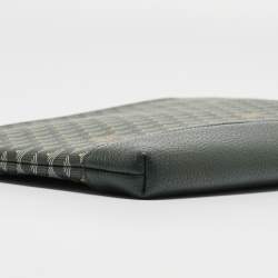 Pre Owned Faure Le Page Green Coated Canvas Ecailles 41 Portfolio Bag