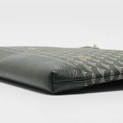 Pre Owned Faure Le Page Green Coated Canvas Ecailles 41 Portfolio Bag