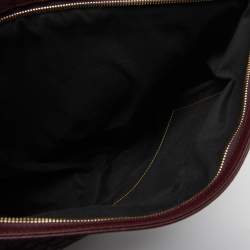 Faure Le Page Burgundy Coated Canvas and Leather Pochette Zip 41 Bag