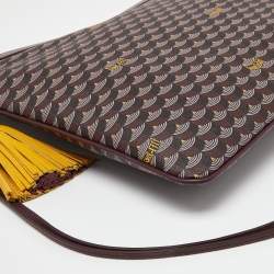Faure Le Page Burgundy Coated Canvas and Leather Pochette Zip 41 Bag