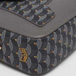 Faure Le Page Grey Coated Canvas and Leather Calibre Soft 17 Crossbody Bag