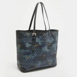 Faure Le Page Navy Blue Coated Canvas Daily Battle 35 Tote