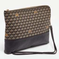 Pre Owned Faure Le Page Multicolor Coated Canvas and Leather Wristlet Pouch