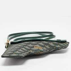 Fauré Le Page Green Coated Canvas and Leather Calibre 18 Pouch