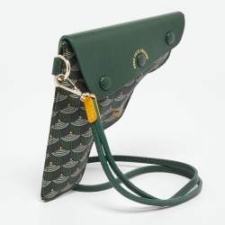 Fauré Le Page Green Coated Canvas and Leather Calibre 18 Pouch