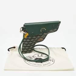 Fauré Le Page Green Coated Canvas and Leather Calibre 18 Pouch