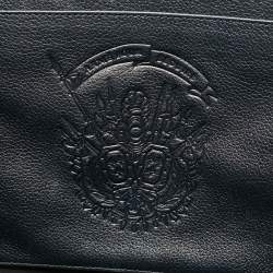 Faure Le Page Navy Blue Coated Canvas and Leather Daily Battle Tote